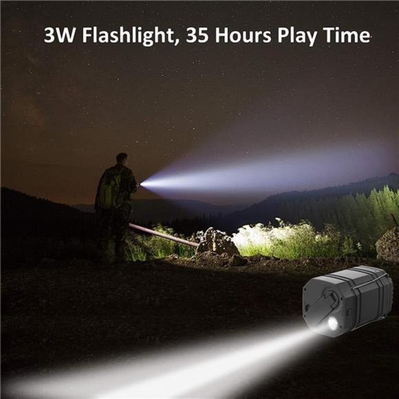 3000 Large Capacity Hand Crank Solar Camping Lantern, Portable Ultra Bright LED - Picture 2 of 6